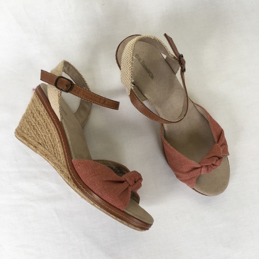 Espadrille Knotted Wedge Sandals - Picture 1 of 8
